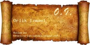 Orlik Izmael névjegykártya